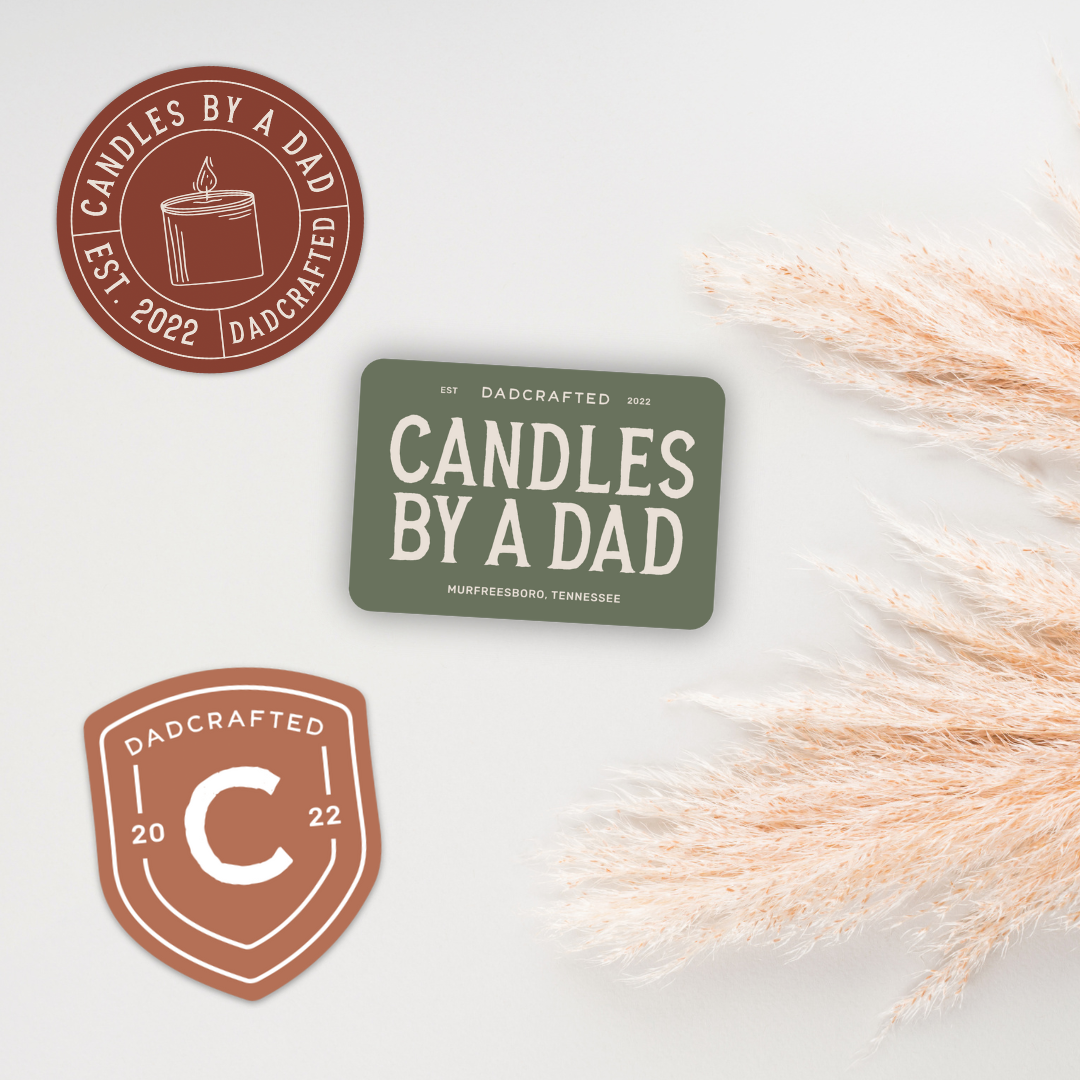 Candles by a Dad Stickers