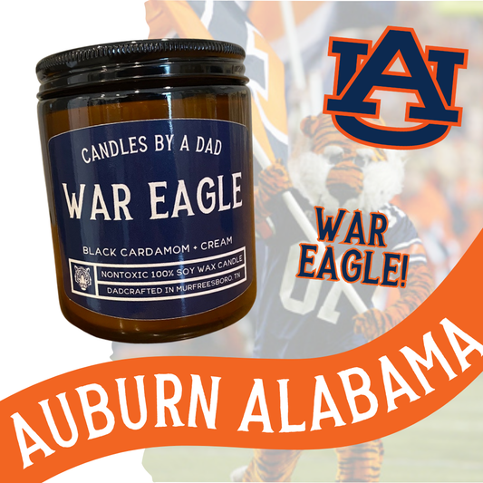 Auburn Tigers War Eagle 7oz Candle