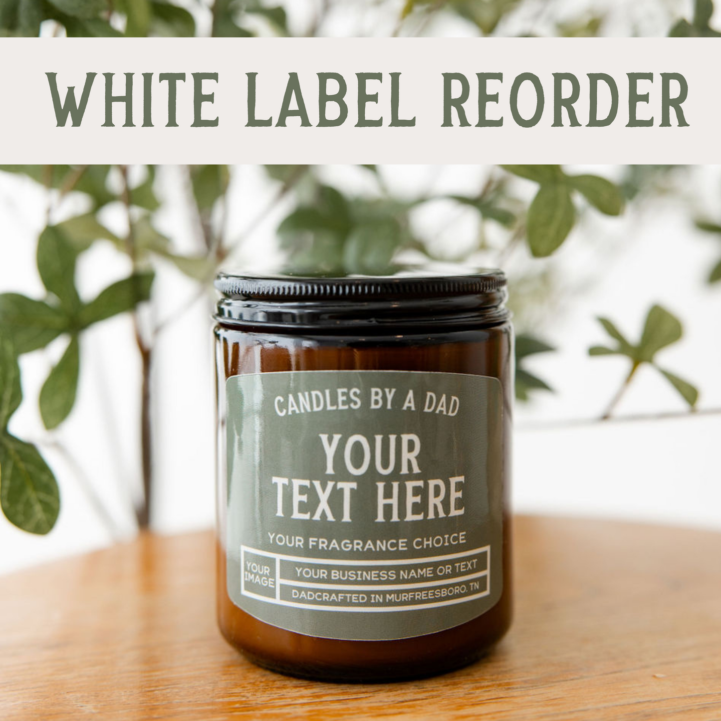 White Label Candle Reorder (Min Qty: 12)